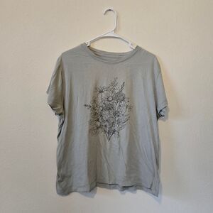 Women's Relax Fit Floral Bouquet Dainty Comfy T-Shirt Top Extra Large